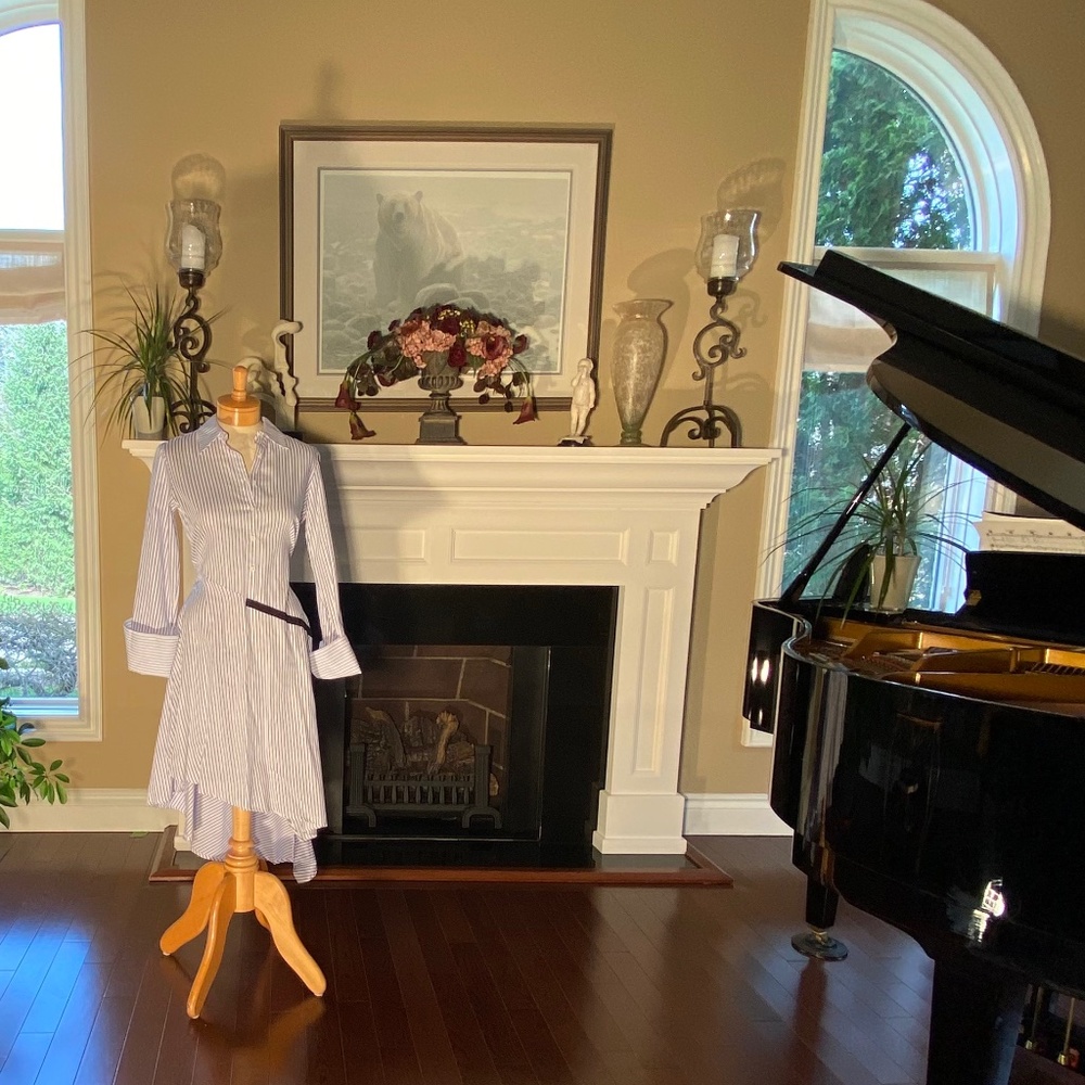 Marques’Almeida ASYMMETRIC STRIPE DRESS